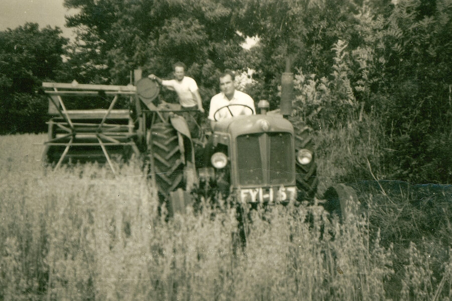 Keogh on a tractor